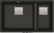 🟥 Кухонная мойка Franke KUBUS 2 KNG 120 (125.0517.122) гранитная - монтаж под столешницу - цвет Оникс - (коландер и коврик Rollmat в комплекте)