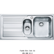 🟥 Кухонна мийка Franke Logica Line LLL 651 (101.0381.836) нержавіюча сталь - врізна - декорована чаша справа