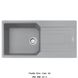 🟥 Кухонна мийка Franke Urban UBG 611-100 XL (114.0701.795) гранітна - врізна - оборотна - колір Сірий камінь - (пластиковий коландер у комлекті)