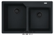 🟥 Кухонна мийка Franke Urban UBG 620-78 (114.0701.790) гранітна - врізна - колір Онікс - (пластиковий коландер у комлекті)