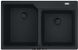 ⬛️ Кухонная мойка Franke Urban UBG 620-78 Black Edition (114.0699.237) гранитная - врезная - цвет Чёрный матовый - (пластиковый коландер в комлекте)