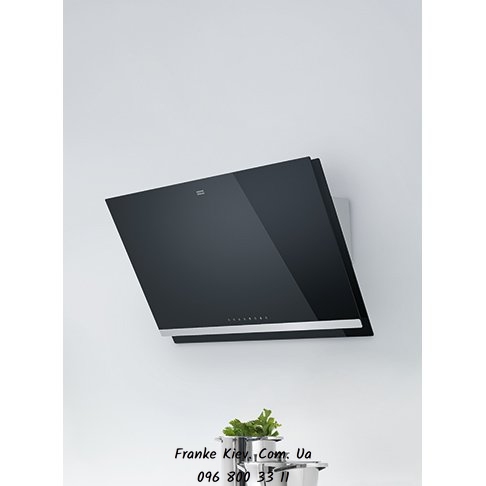 Franke-Partner.com.ua ➦  Кухонна витяжка Franke Crystal FCRV 908 BK (330.0536.839) чорне скло настінний монтаж, 90 см
