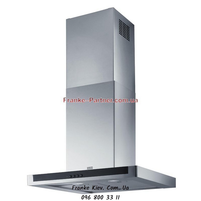 Franke-Partner.com.ua ➦  Кухонная вытяжка Franke Neptune-T FNE 625 XS (325.0541.090) нерж. сталь / чёрное стекло настенный монтаж, 60 см