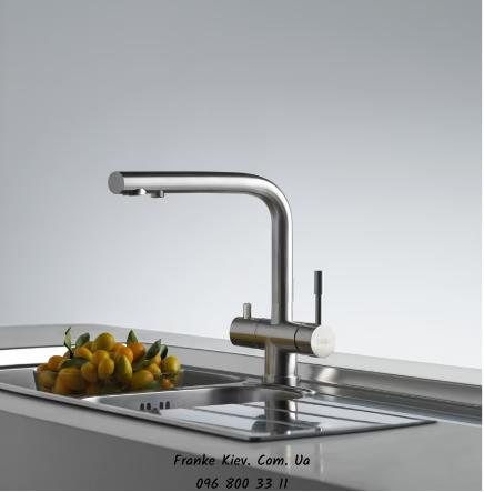 Franke-Partner.com.ua ➦  Смеситель Franke Atlas Clear Water (120.0179.978) Нержавеющая сталь полированная