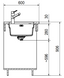 🟥 Кухонна мийка Franke KUBUS 2 KNG 110-62 (125.0517.093) гранітна - монтаж під стільницю - колір Мигдаль - (коландер та килимок Rollmat у комплекті)