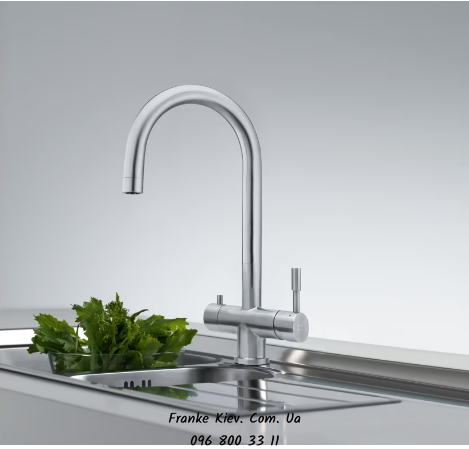 Franke-Partner.com.ua ➦  Кухонний змішувач Franke Eos Clear Water (120.0179.979) Нержавіюча сталь полірована