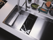 🟥 Кухонна мийка Franke Crystal Line CLV 214 (127.0306.386) полірована - монтаж врізний або у рівень зі стільницею - нержавіюча сталь / Чорне скло крило справа