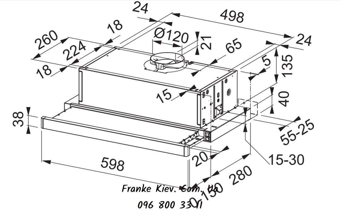 Franke-Partner.com.ua ➦  Кухонная вытяжка Franke Smart FSM 601 WH/GL (315.0489.957) Белое стекло