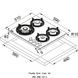 🟥 Индукционная электрическая варочная поверхность Franke Maris Free by Dror FHMF 604 4G C BK (106.0541.748) черное стекло