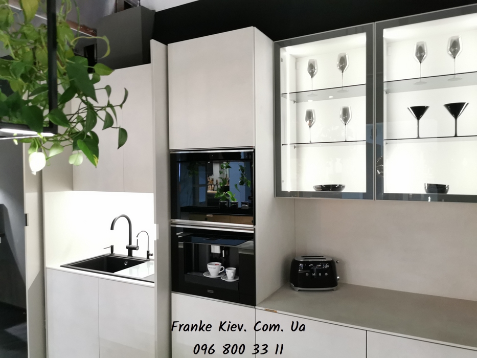 🟥 Встроенная кофемашина Franke Mythos FMY 45 CM XS (131.0627.473) стекло, цвет черный / нержавеющая сталь