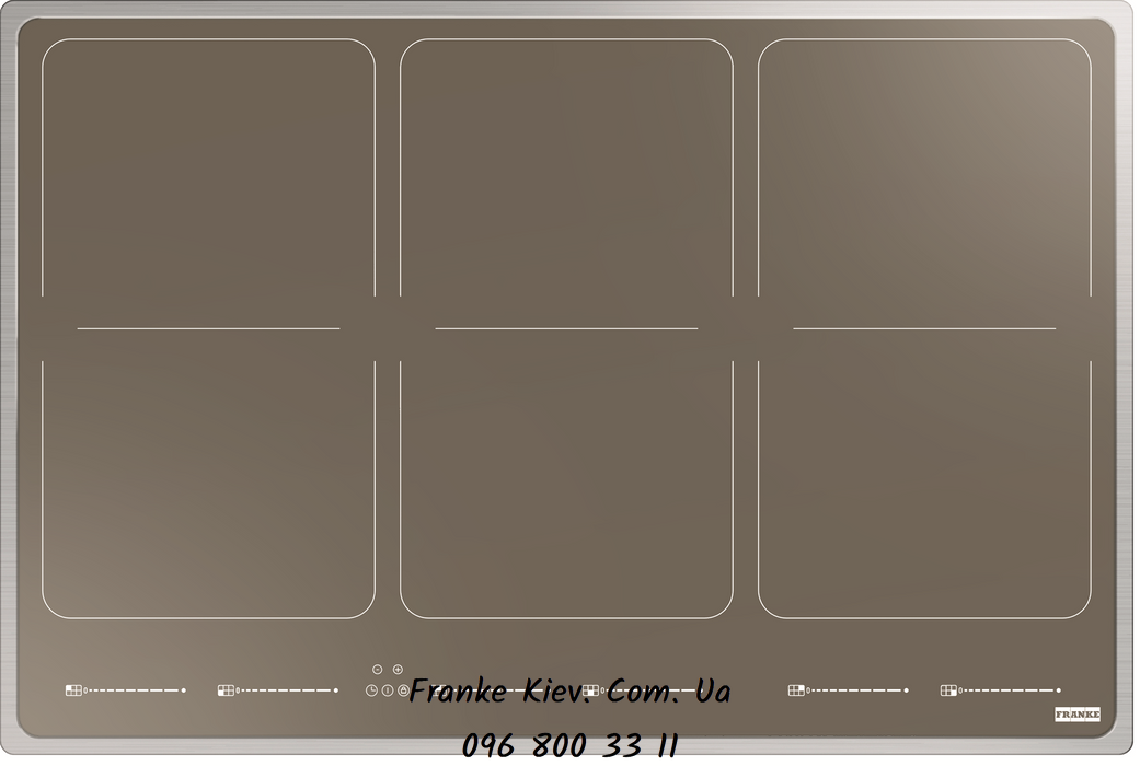 Franke-Partner.com.ua ➦  Индукционная варочная поверхность Frames by Franke 3-FLEXFH FS 786, цвет шампань
