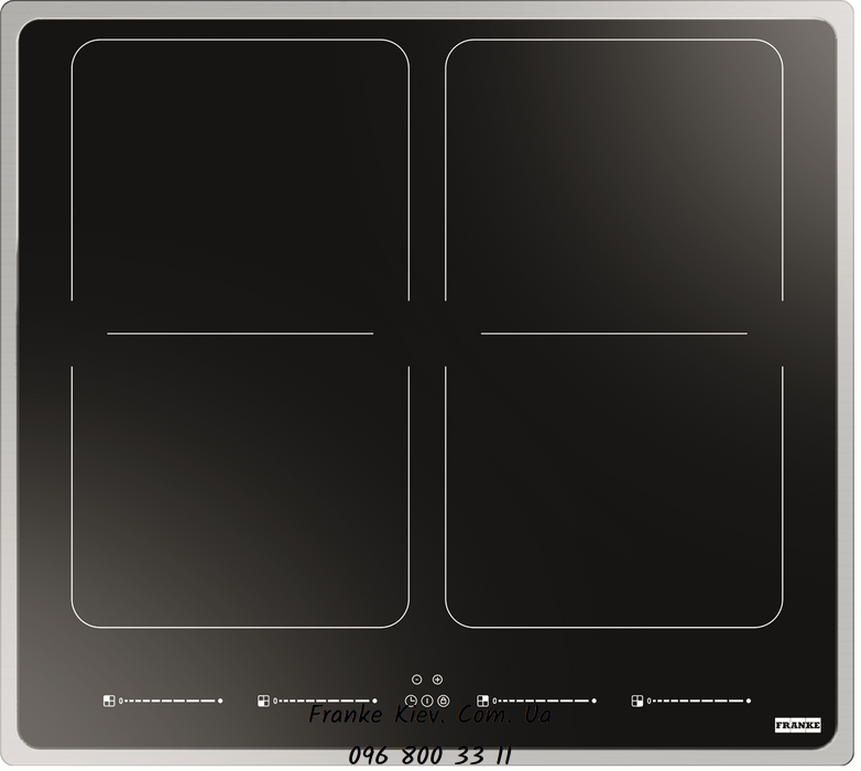 Franke-Partner.com.ua ➦  Индукционная варочная поверхность Frames by Franke 2-FLEX FH FS 584, цвет черный