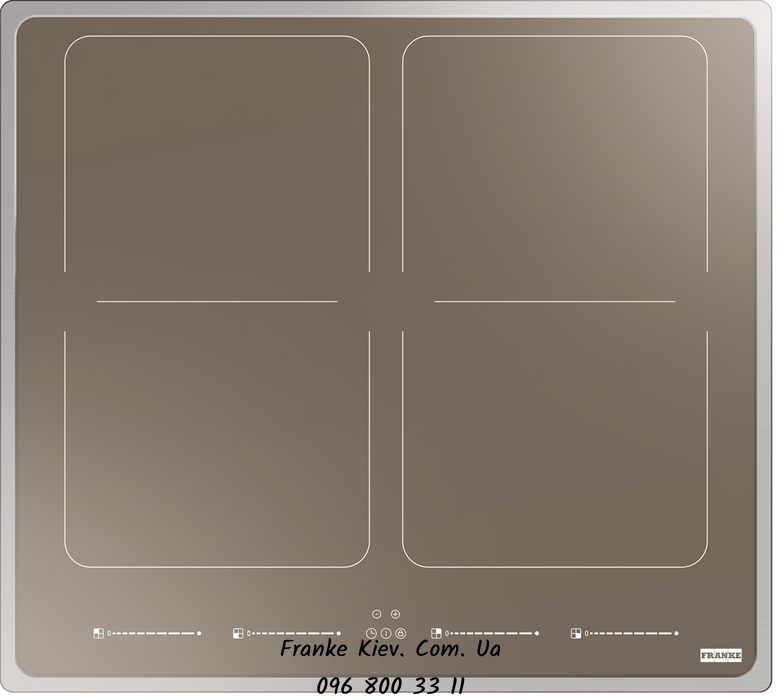Franke-Partner.com.ua ➦  Индукционная варочная поверхность Frames by Franke 2-FLEX FH FS 584, цвет шампань