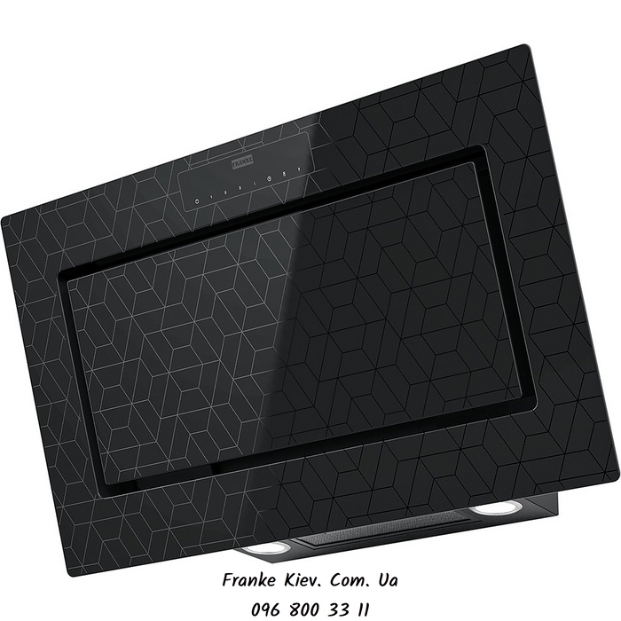 Franke-Partner.com.ua ➦  Кухонна витяжка Franke Mythos FMY 907 MG BK (330.0593.253) чорне скло + візерунок - настінний монтаж, 90 см