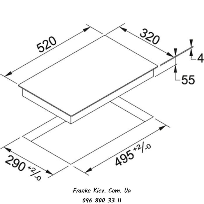 Franke-Partner.com.ua ➦  Встраиваемая варочная индукционная поверхность Franke Smart FHSM 302 2I (108.0492.719) цвет черный