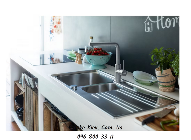 Franke-Partner.com.ua ➦  Кухонный смеситель Franke Smart Glenda с  ламинарным потоком воды (115.0706.985) Нержавеющая сталь