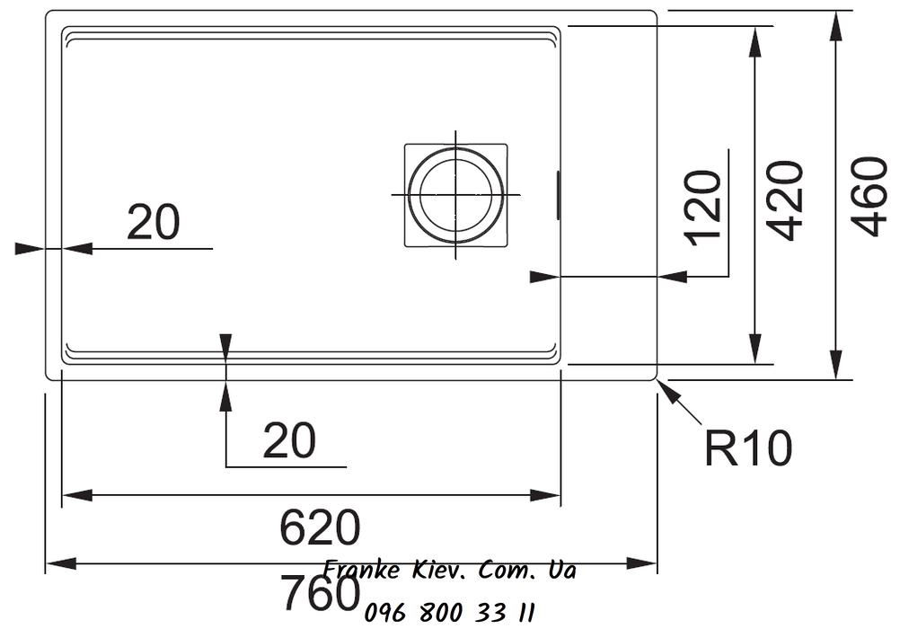 Franke-Partner.com.ua ➦  Кухонна мийка Franke KUBUS 2 KNG 110-62