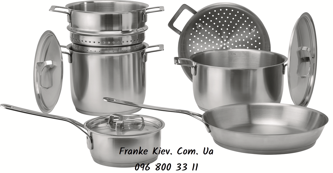 Franke-Partner.com.ua ➦  Професійний набір посуду Franke, серія "A di Alessi for Franke" (112.0500.078) нерж. сталь