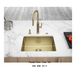 🟥 Кухонный смеситель Franke Mythos Masterpiece Pull Out с вытяжным изливом и функцией душа с ламинарным потоком воды (115.0711.558) Champagne Gold
