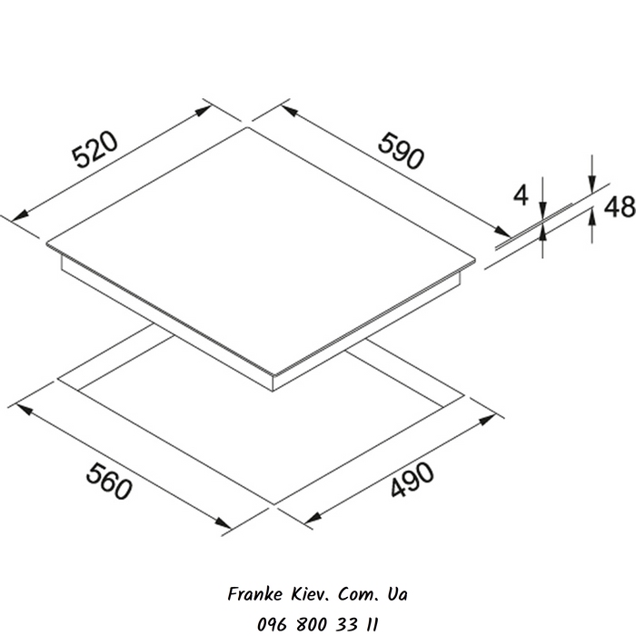Franke-Partner.com.ua ➦  Варильна поверхня Franke індукційна FHMT 604 2FLEXI INT (108.0379.465) чорне скло