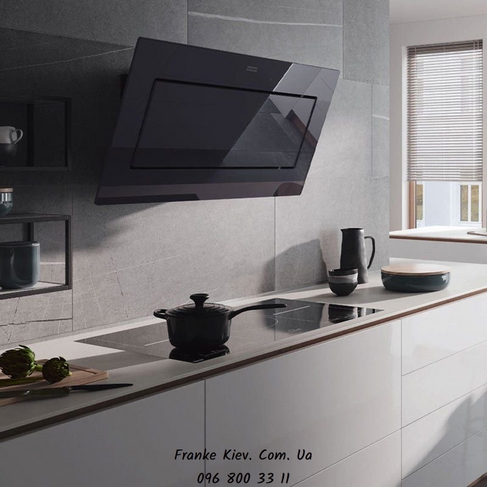 Franke-Partner.com.ua ➦  Кухонная вытяжка Franke Mythos FMY 607 BK (330.0507.685) чёрное стекло настенный монтаж, 60 см